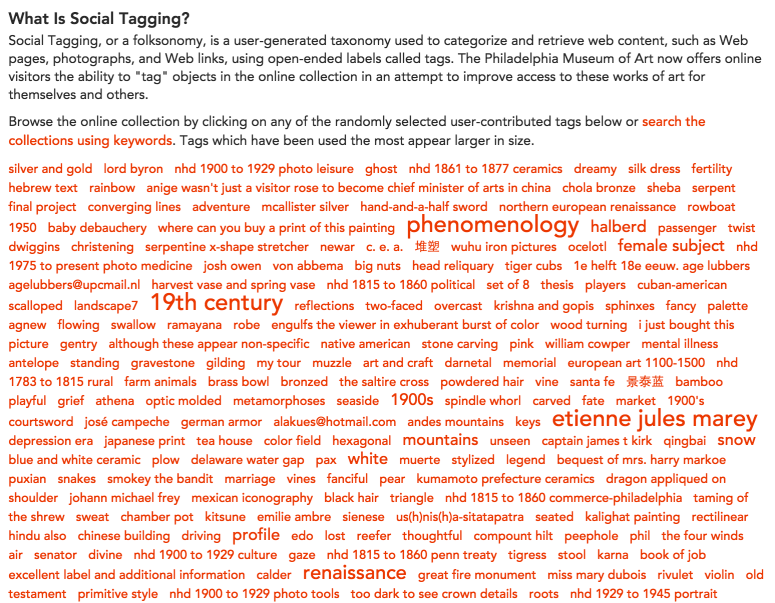 PMA Web Critique - Social Tagging 1